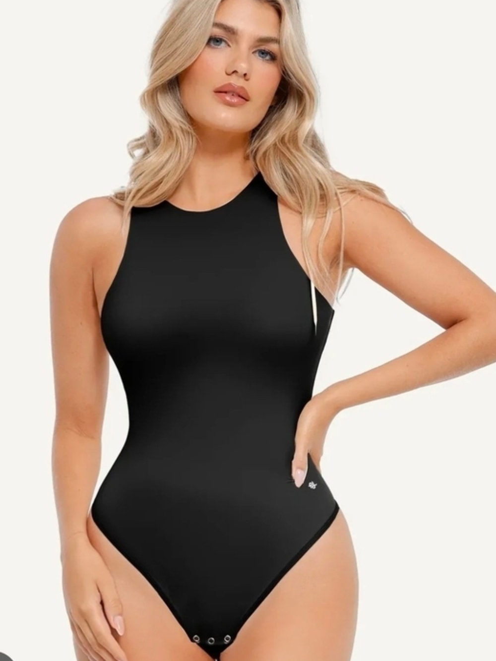 High-Neck Black Women’s Popilush Shapwear Bodysuit